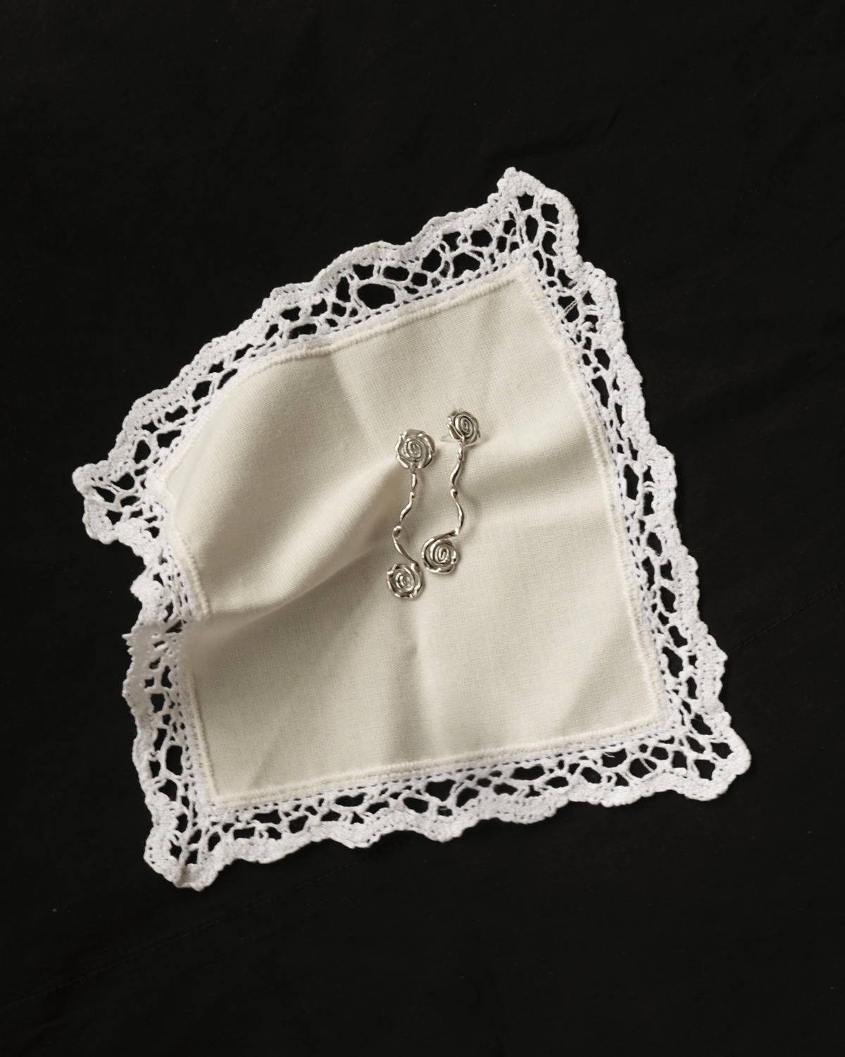 Fleur No. 1 ørering sølvbelagt