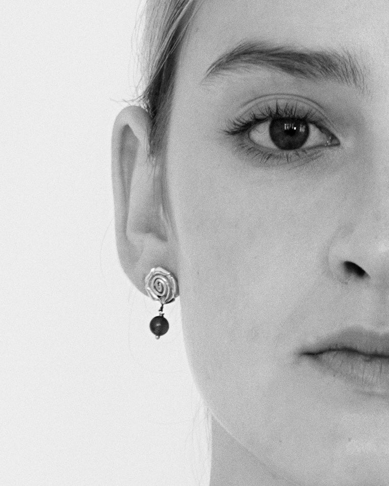 Fleur No. 2 ørering sølvbelagt