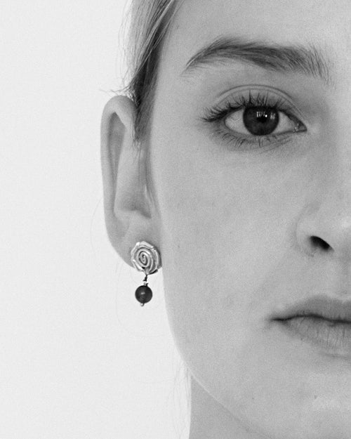 Fleur No. 2 ørering sølvbelagt