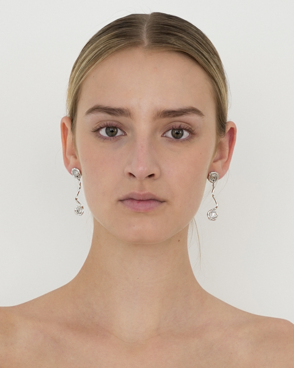 Fleur No. 1 ørering sølvbelagt
