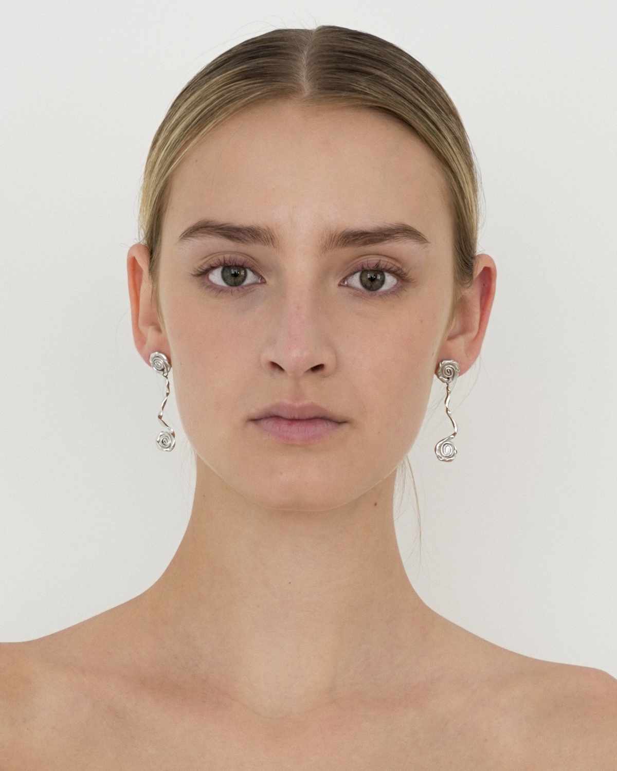Fleur No. 1 ørering sølvbelagt
