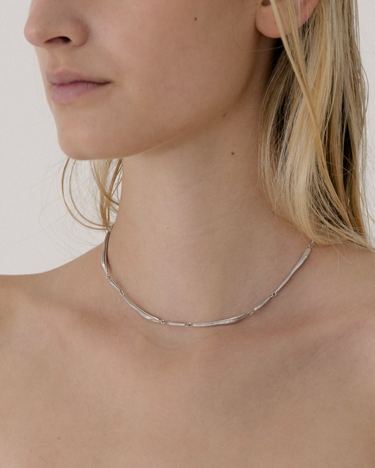 Tide collier sølvbelagt