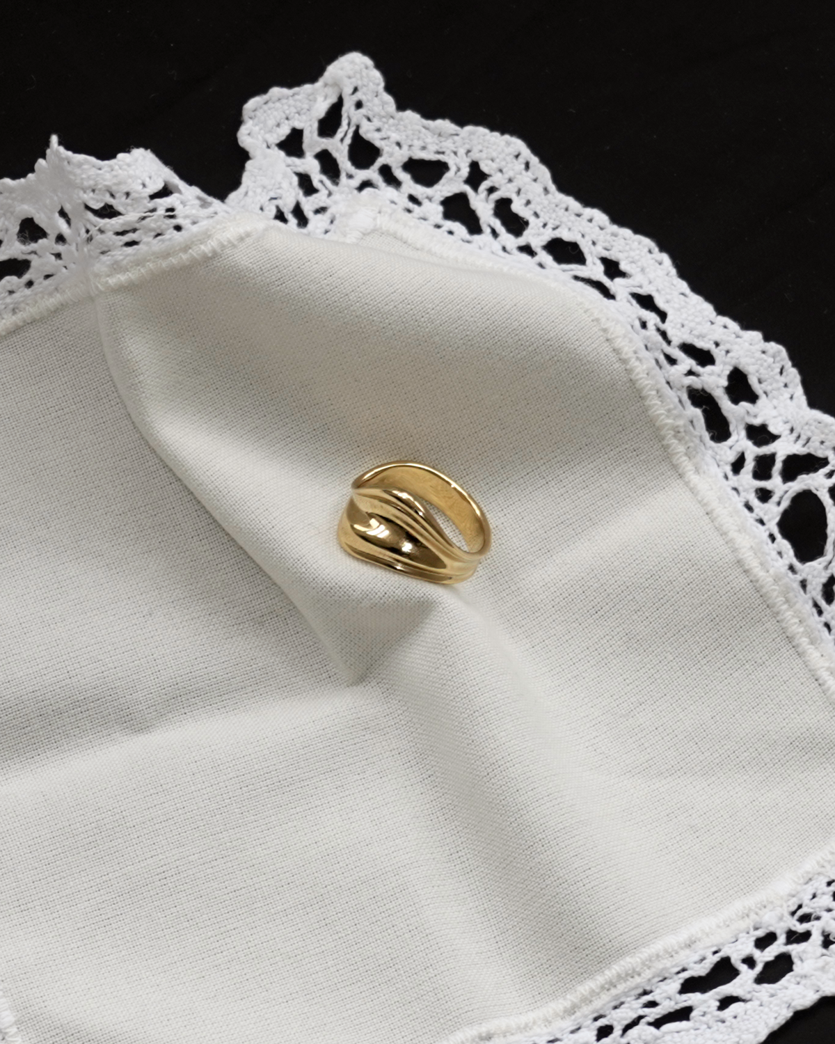 Hav ring guldbelagt